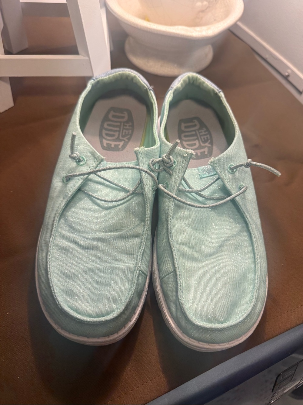 Hey Dude Mint Canvas Lightweight Slip-Ons
